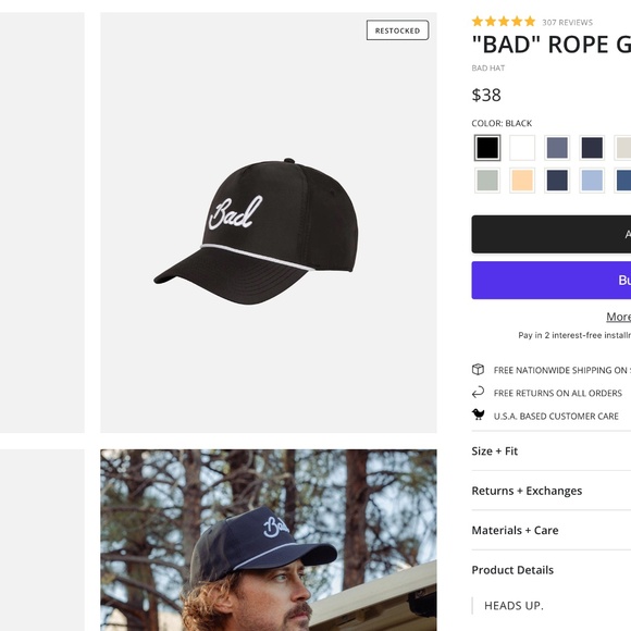 Bad Birdie 'Bad' Rope Hat - Picture 7 of 8